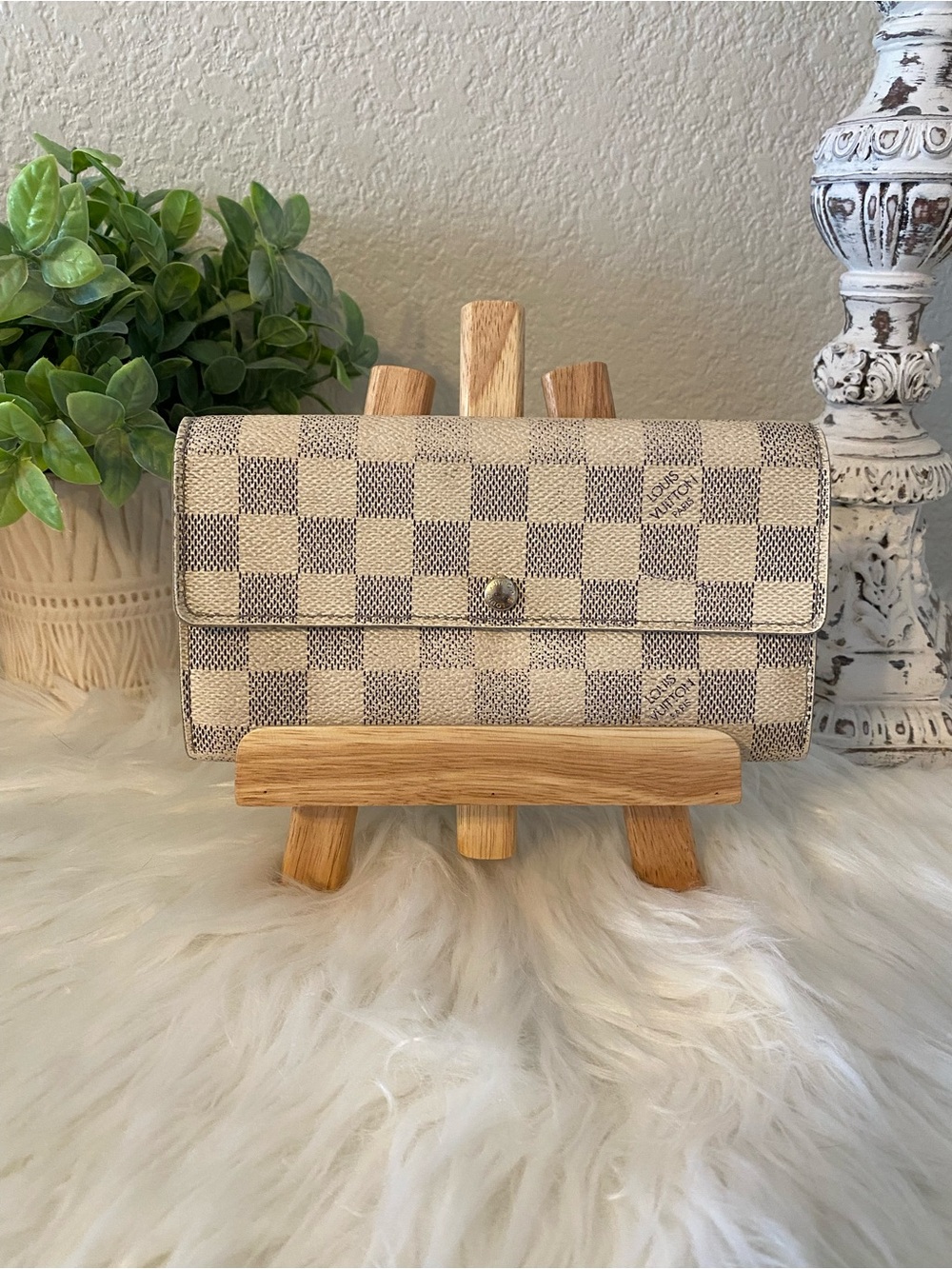 Louis Vuitton Damier Azur Long Flap Wallet